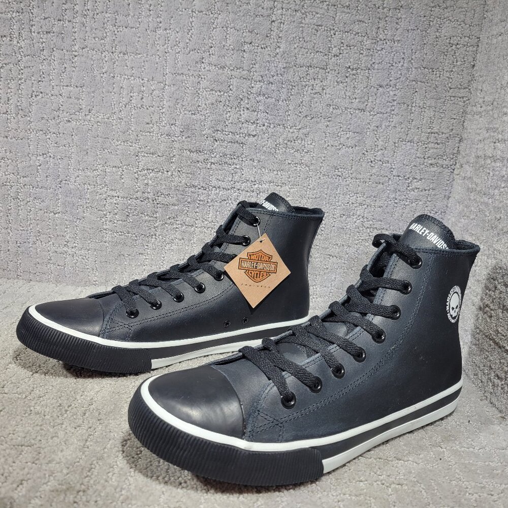 Harley-Davidson Baxter II Mens Size US 12 Black Leather High Top Sneakers D93341